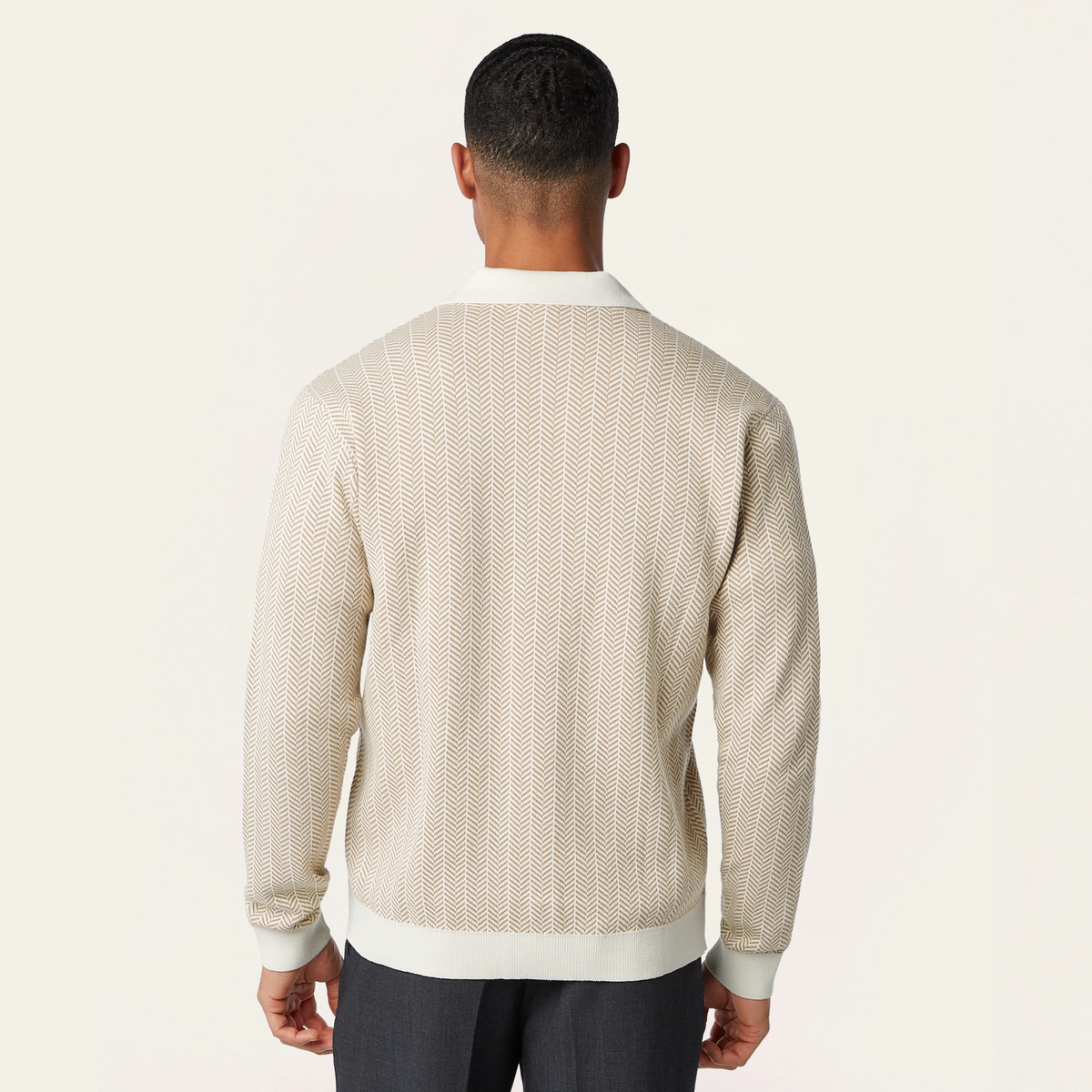 Jacquard Cardigan Camel