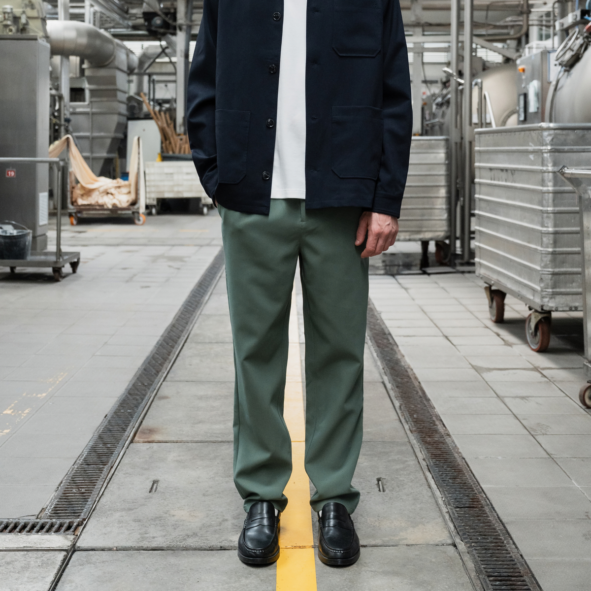 Straight Classic Pants Grass Green