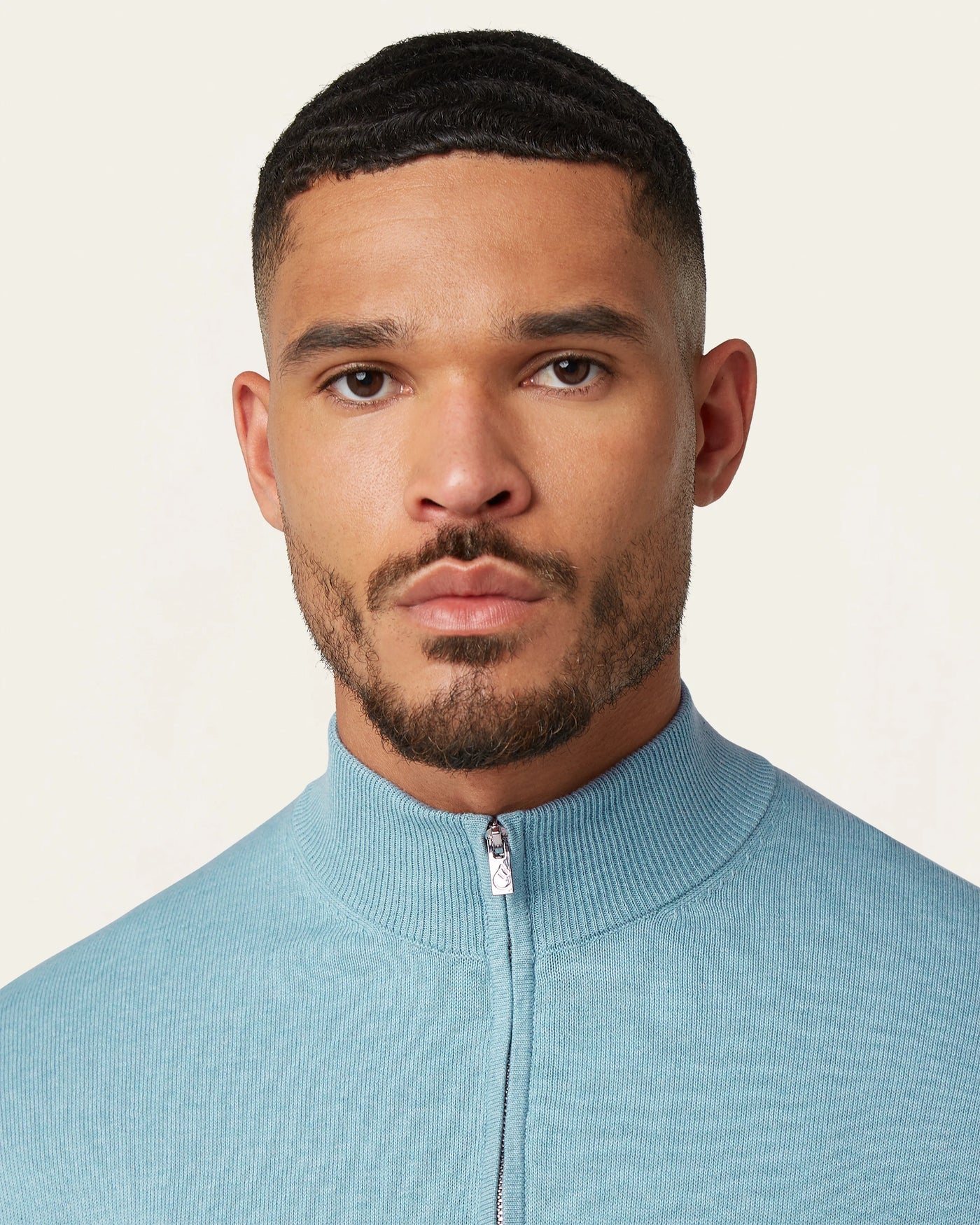 Seawool Half Zip Light Blue