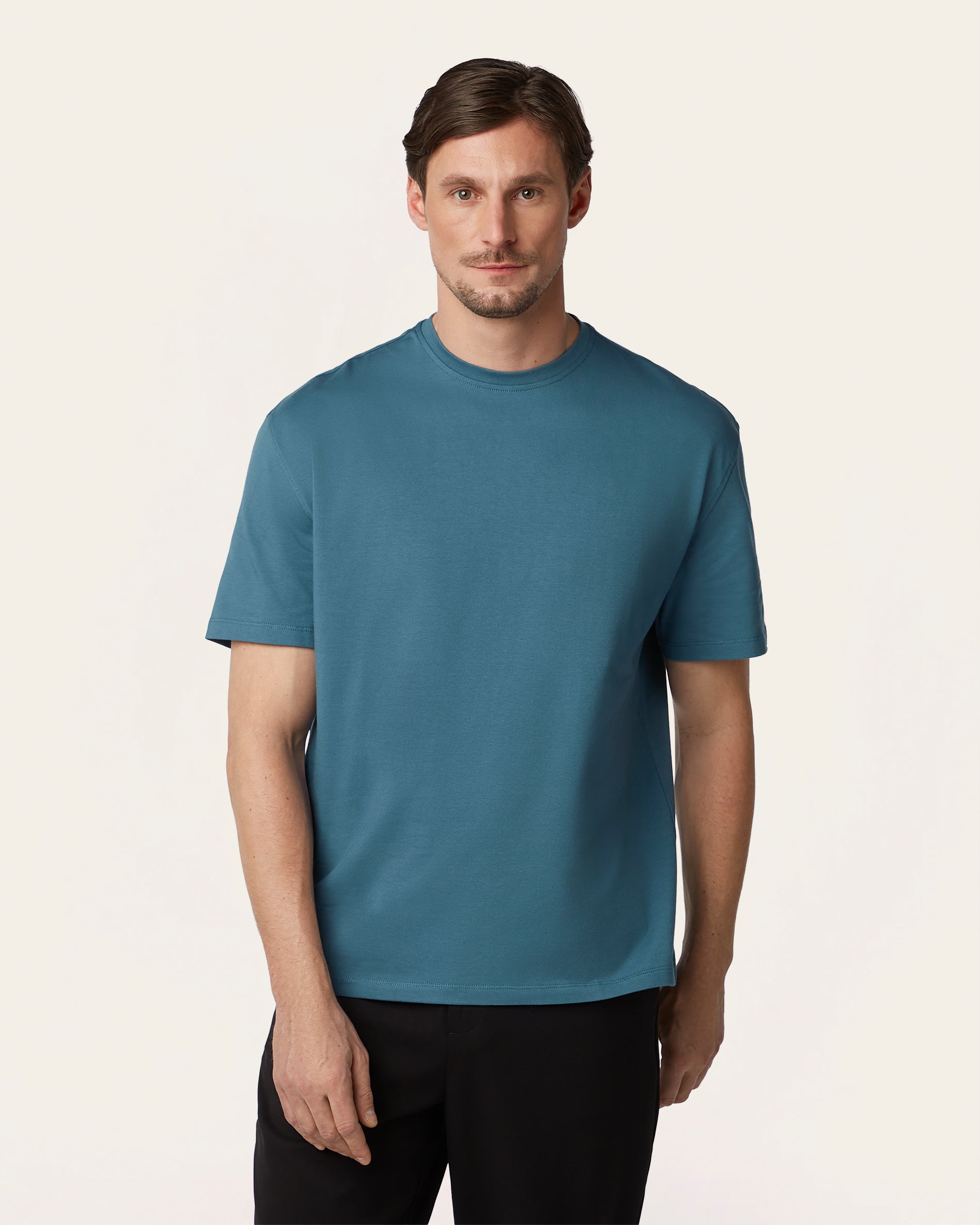 Heavy weight relaxed fit t-shirt Teal Blue