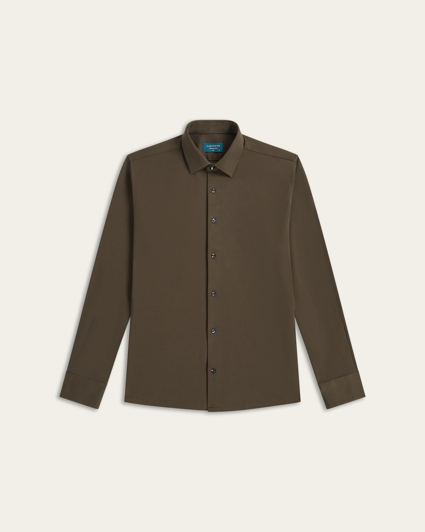 Knitted non-iron shirt Dark Brown