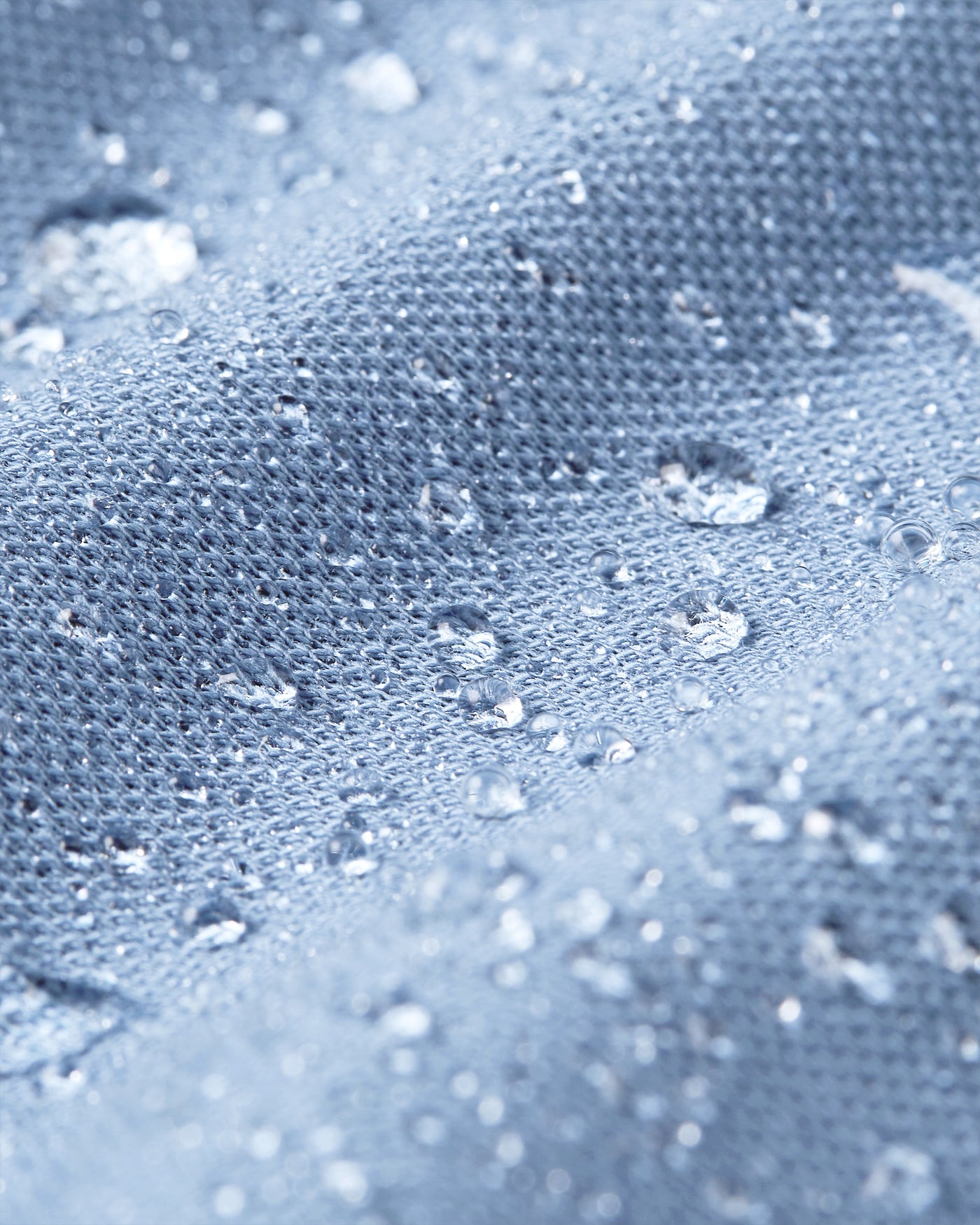 Knitted non-iron shirt blue