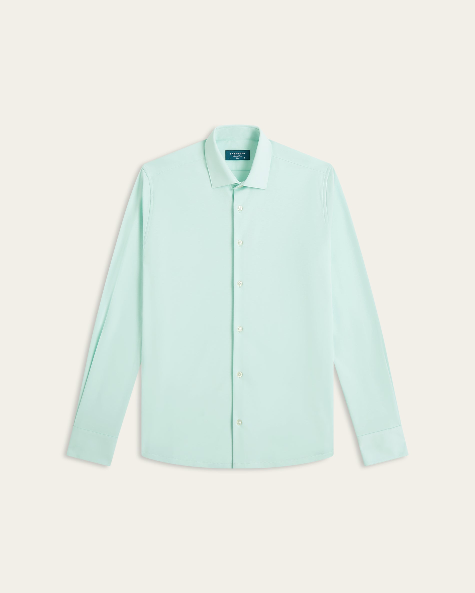 Knitted non-iron shirt Jade Green