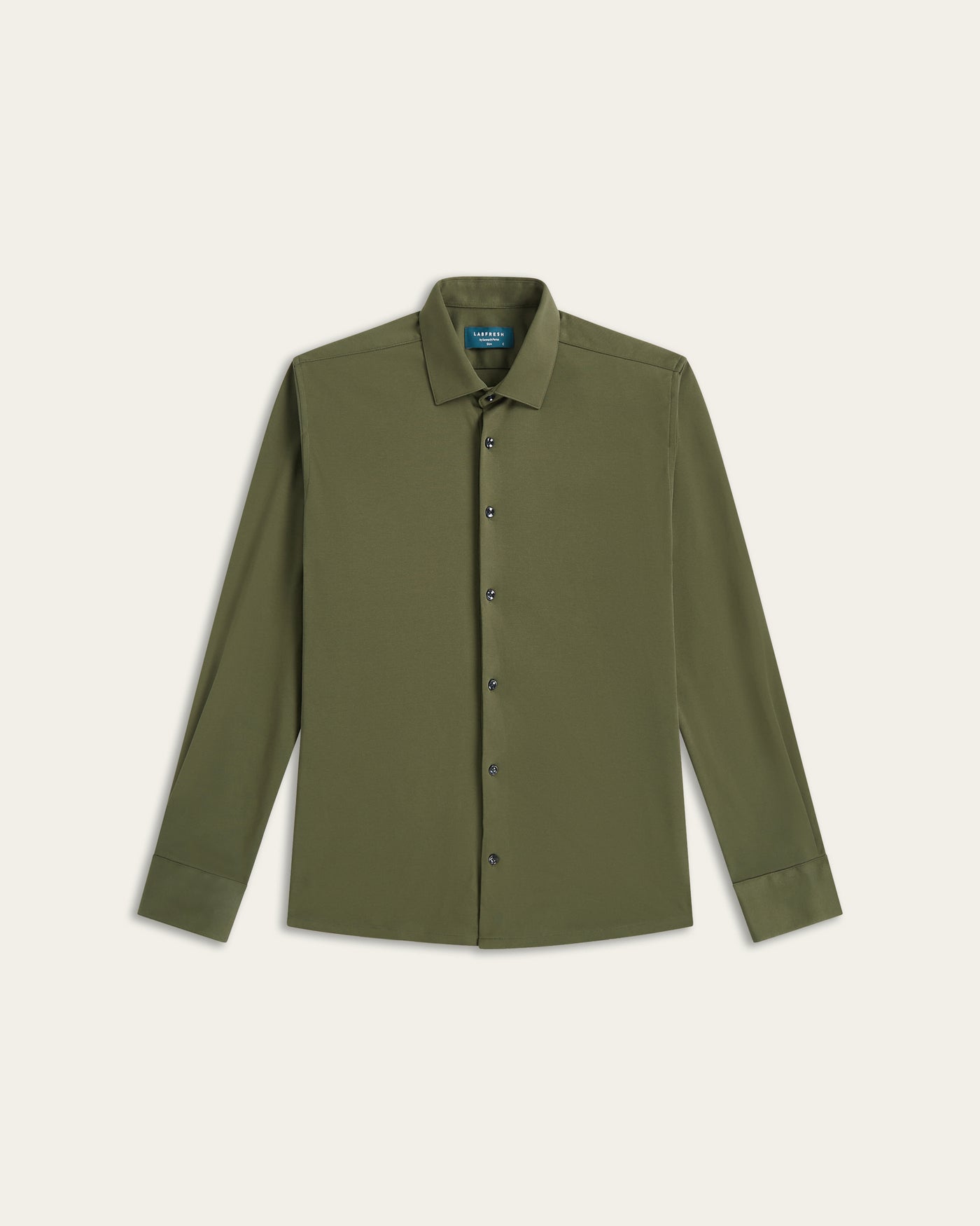 Knitted non-iron shirt Dark Olive
